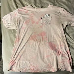 Pink splotched XL Ripndip t-shirt